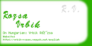 rozsa vrbik business card